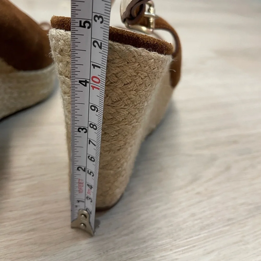 Michael Kors Brown Suede Platform Wedge Sandal size 9.5